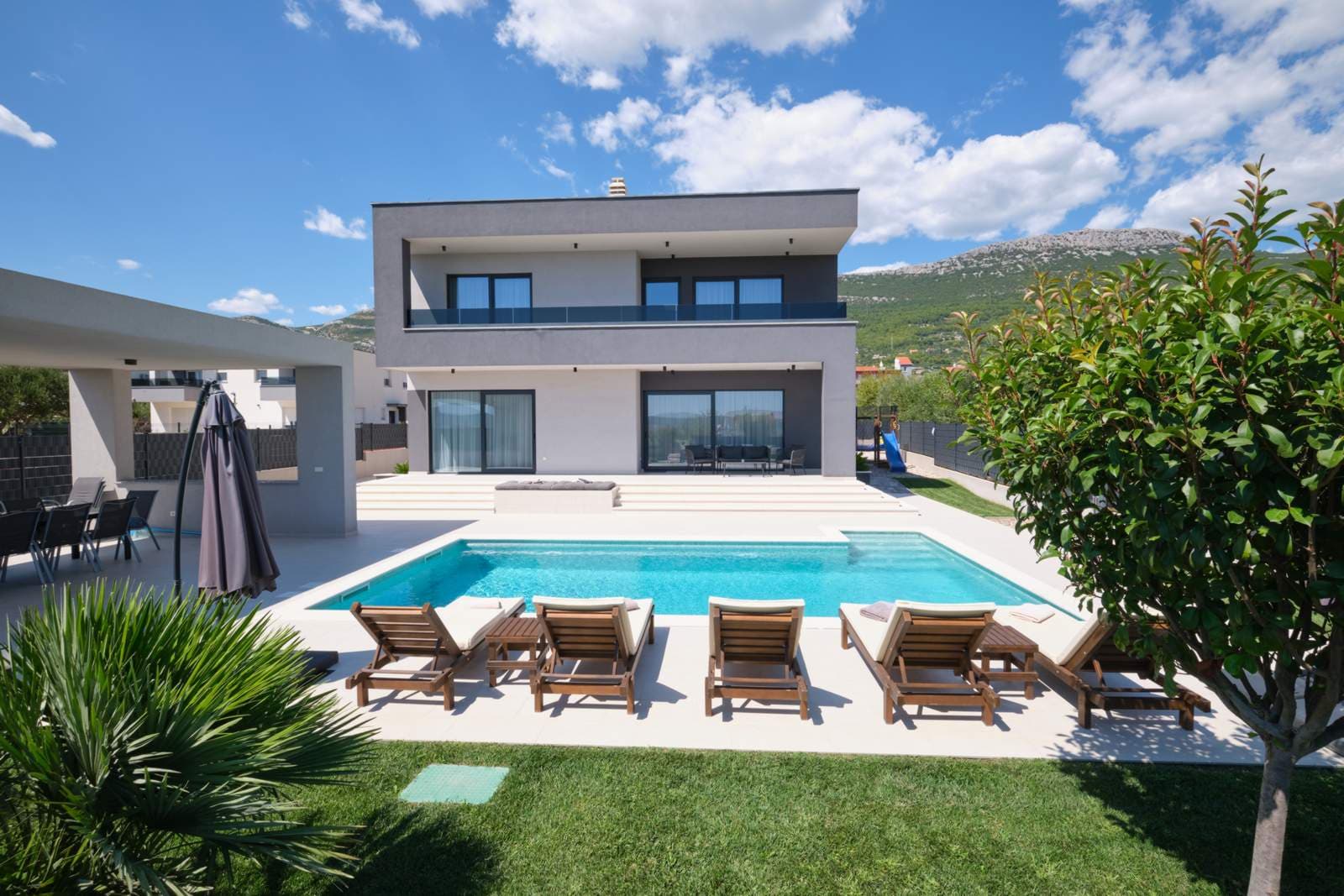 Villa and olive tree